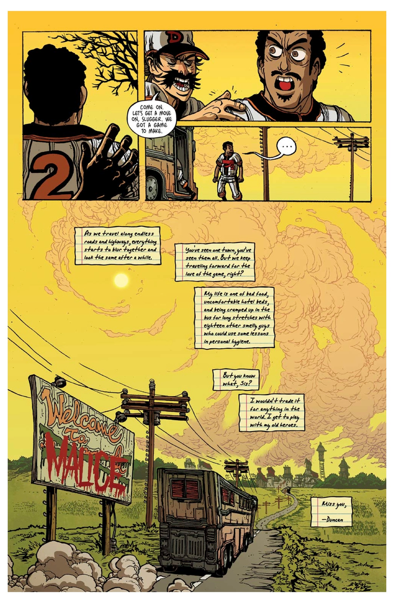 Illustration for article titled You'll want to throw money at this deranged graphic novel about baseball players versus monsters